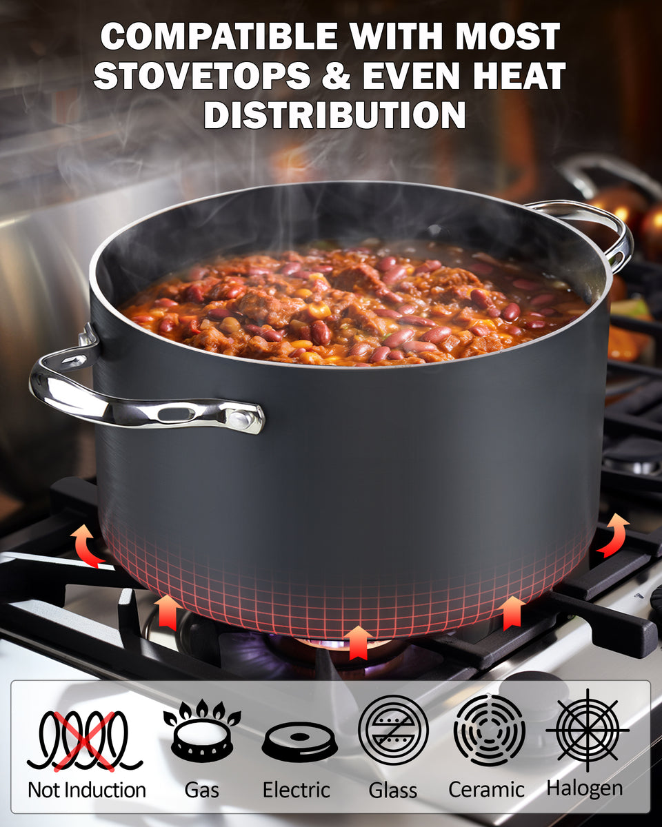 Cooks Standard Hard Anodized Nonstick Dutch Oven Casserole Stockpot 7