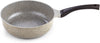 Cook N Home Nonstick Saute Skillet Pan 9-Inch/24cm, Ceramic Marble Coating Deep Frying Pan Wok Stir-Fry Sauté Pan, Earth
