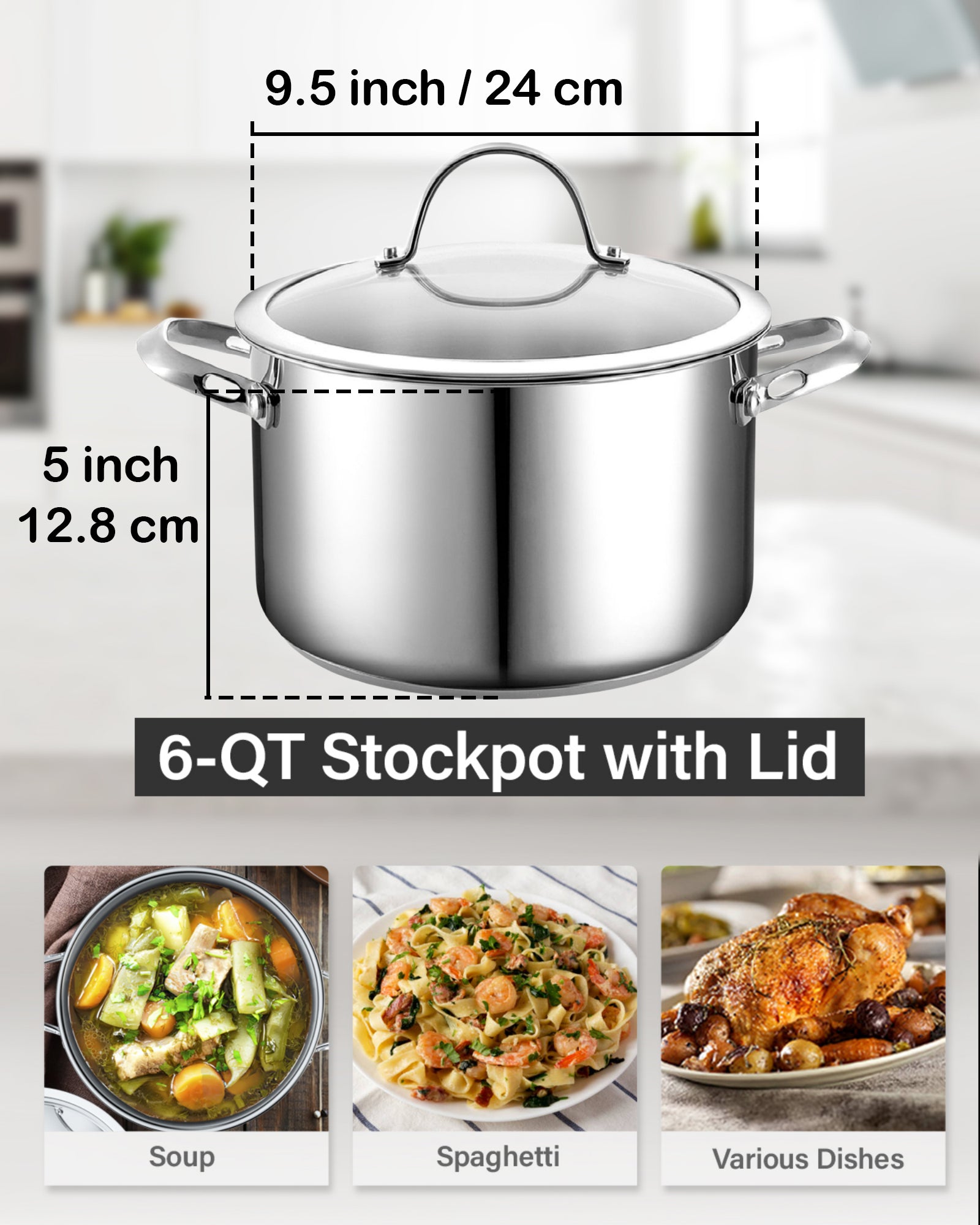 Made In Cookware - 6 Quart Stainless Steel Stock Pot With Lid