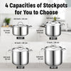 Cooks Standard 18/10 Stainless Steel Stockpot 16-Quart, Classic Deep Cooking Pot Canning Cookware with Stainless Steel Lid, Silver