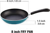 Cook N Home Nonstick Saute Skillet Fry Pan, 8 Inch Kitchen Non-stick Cookware Cooking Frying Pan, Induction Compatible, Turquoise