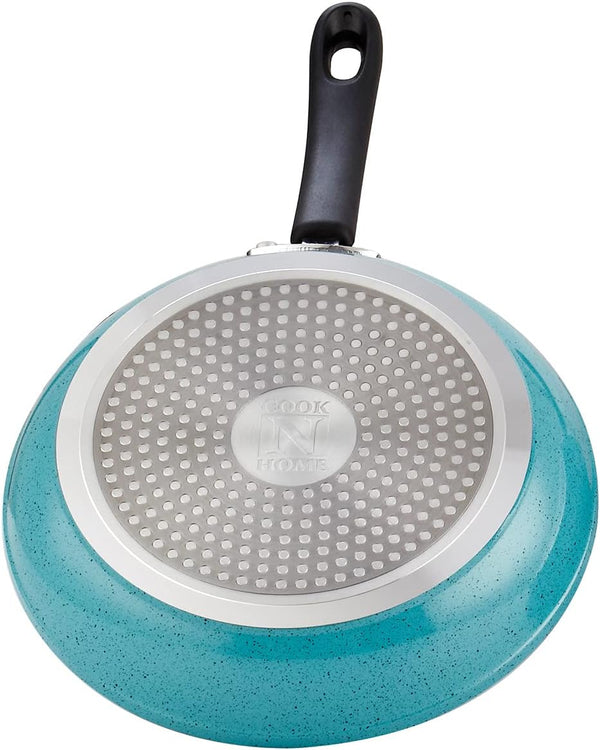 Cook N Home Nonstick Saute Skillet Fry Pan, 8 Inch Kitchen Non-stick Cookware Cooking Frying Pan, Induction Compatible, Turquoise