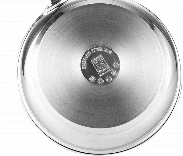 Cook N Home 4-Piece Stainless Steel Pasta Cooker Steamer Multipots, 12 Quart, Silver