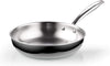 Cook N Home 10 inches Stainless Steel Frying Pan Tri-Ply Clad 18/10 Stainless Steel Skillet Sauté Cooking Fry Pan, Induction Cookware, Silver