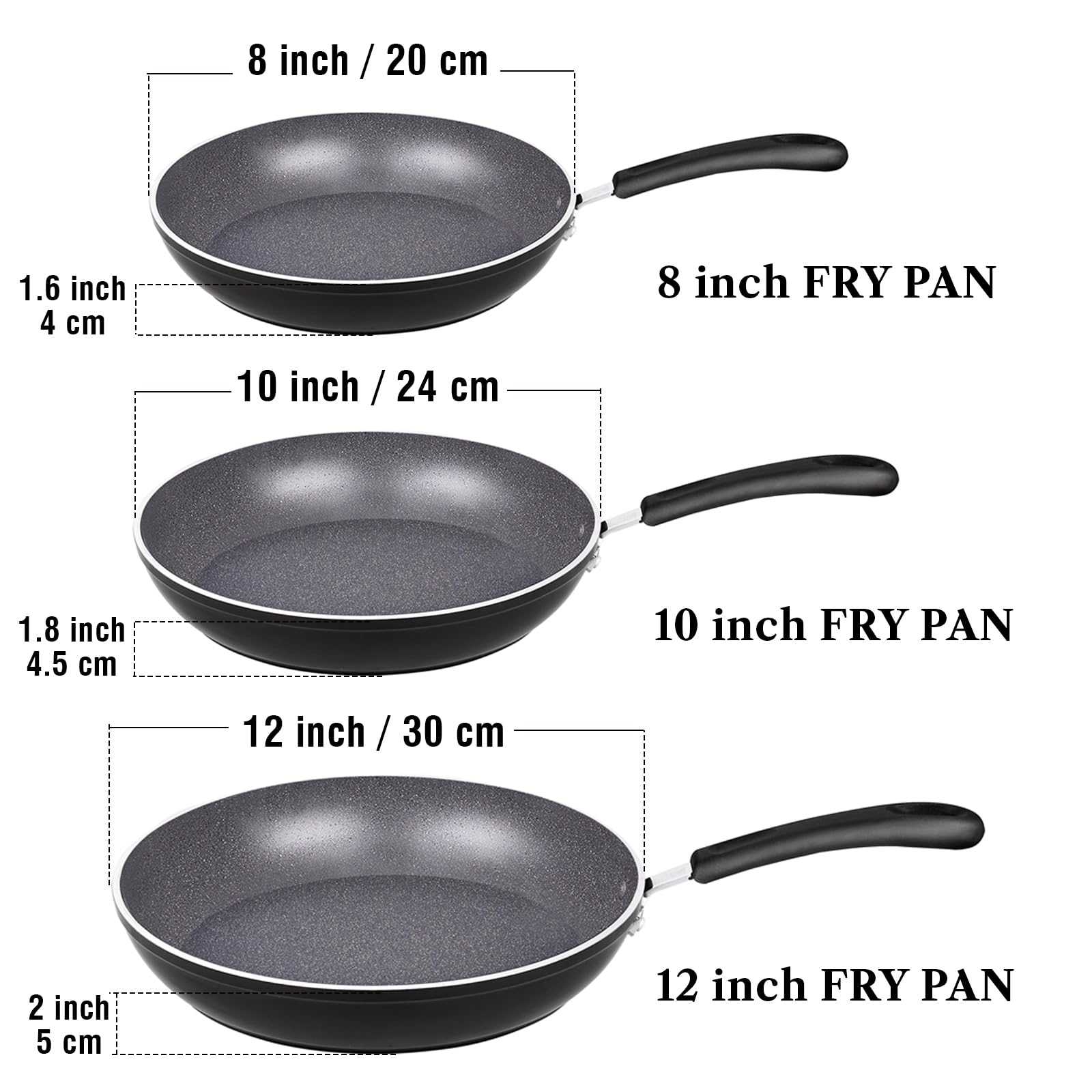 10 & 12 Frying Pan Set
