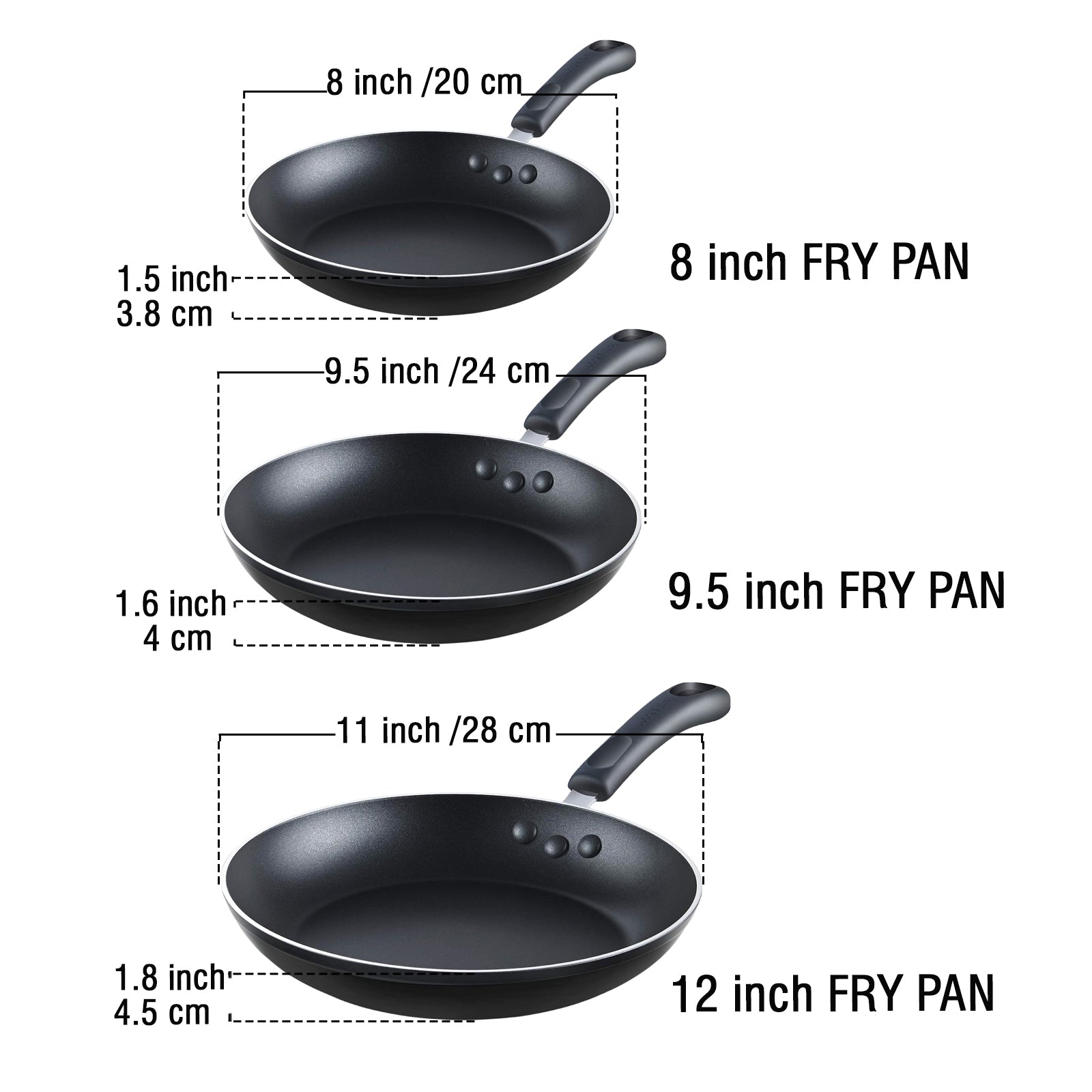 Cook N Home 12 Non Stick Frying Pan