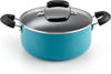 Cook N Home Nonstick Dutch Oven Stockpot with Glass Lid 5 QT, Non-Stick Cookware Soup Pot Cooking Pot, Induction Compatible, Turquoise