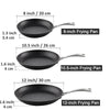 Cooks Standard Frying Omelet Pan Set, 3-Piece Classic Hard Anodized Nonstick 8-Inch/10.5-Inch/12-Inch Saute Skillet Egg Pan, Black
