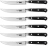 Cooks Standard Steak Knives Set 6-Piece, High Carbon Stainless Steel Classic Sharp Kitchen Steak Knife, Ergonomic Handle,Black