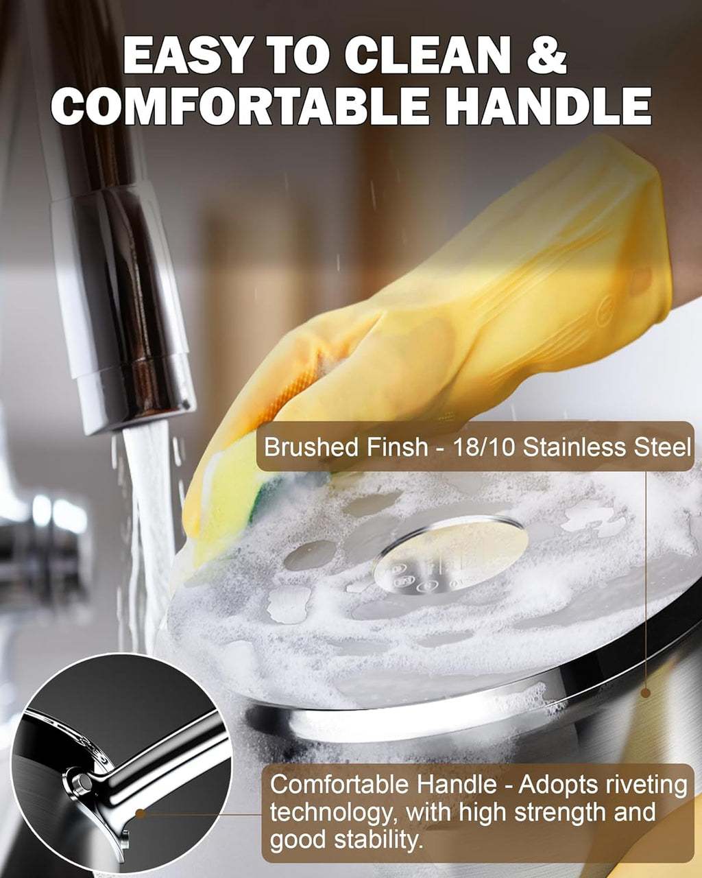 Cooks Standard Saucepan with Lid 18/10 Stainless Steel, 3-Quart Professional Sauce pot Mini Milk Pan, Oven Safe 500â„? Compatible with All Stovetops, Silver