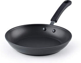 Cook N Home Nonstick Saute Fry Pan 9.5-inch Professional Hard Anodized Frying Pan, Dishwasher Safe with Stay-Cool Handles, Black