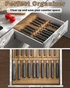 Cook N Home In-Drawer Knife Block Organizer 18-slot, (2pc 9-Slot) Kitchen Knife Cutlery Holder Drawer Storage, Holds up to 18 Knives (Not Included)