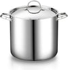 Cooks Standard 18/10 Stainless Steel Stockpot 20-Quart, Classic Deep Cooking Pot Canning Cookware with Stainless Steel Lid, Silver