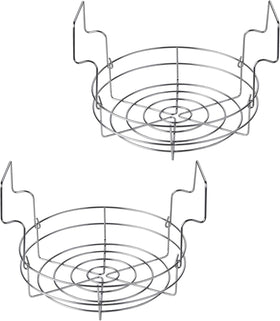 Cook N Home 12-inch Canning Rack, 2 Pack, Stainless Steel Steamer Canning Jar Rack, Kit for Regular Wide Mouth Mason Jars Ball Jars Holds 8 Pint or 7 Quart Jars