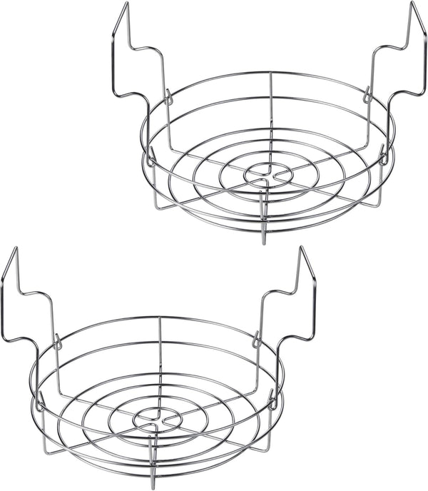 Cook N Home 12-inch Canning Rack, 2 Pack, Stainless Steel Steamer Canning Jar Rack, Kit for Regular Wide Mouth Mason Jars Ball Jars Holds 8 Pint or 7 Quart Jars