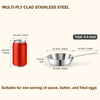 Cooks Standard Stainless Steel Butter Warmer, 4.7 Inch Multi-Ply Clad Mini Omelette Egg Frying Pan, Small Pan for Cooking Camping, All Stovetop Compatible - Oven Safe, Dishwasher Safe, Silver