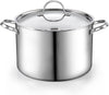 Cooks Standard Multi-Ply Clad Stainless Steel Stock Pot, 12-Quart Pasta Cooking Canning Pot with Lid, Deep Stockpot Large Soup Pot Induction Cookware, Silver