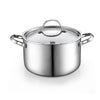Cooks Standard Multi-Ply Clad Stainless Steel Stock Pot, 4-Quart Pasta Cooking Soup Pot with Lid, Deep Stockpot Induction Cookware