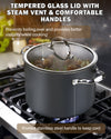 Cooks Standard 8-Piece Nonstick Hard Anodized Cookware Set, Pots and Pans Set Includes Saucepans, Stockpot, Frying Pans, Lids, Black