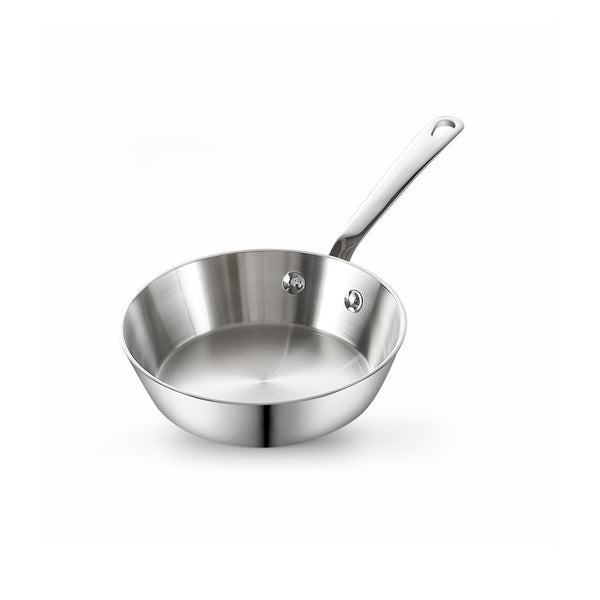 Cooks Standard Stainless Steel Butter Warmer, 4.7 Inch Multi-Ply Clad Mini Omelette Egg Frying Pan, Small Pan for Cooking Camping, All Stovetop Compatible - Oven Safe, Dishwasher Safe, Silver