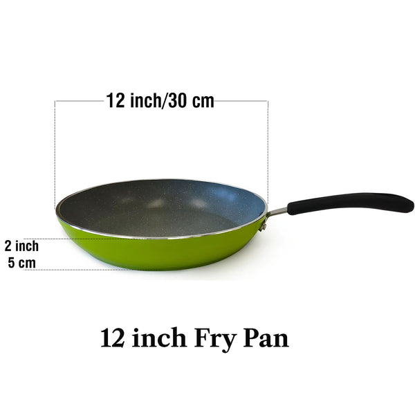 Cook N Home 12-Inch Fry Pan/Saute/Skillet with Non-Stick Induction Compatible Bottom