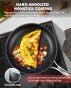 Cooks Standard Frying Omelet Pan, Classic Hard Anodized Nonstick 12-Inch/30cm Saute Skillet Egg Pan, Black