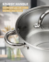 Cook N Home 12-Qt Basic Stainless Steel Stockpot with Glass Lid, 02728