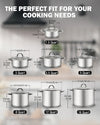 Cook N Home 16 Quart Stockpot with Lid, Stainless Steel