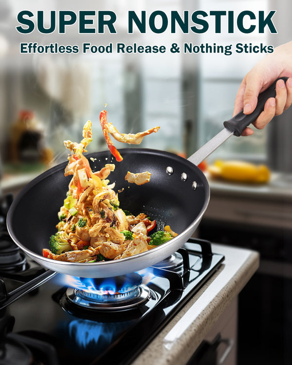 Cooks Standard Saute Pan Nonstick, Frying Pan 10-Inch Durable Heavy Duty Professional Aluminum Non-Stick Skillet Pan