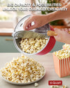 Cook N Home Stovetop Popcorn Popper with Crank, 6-Quart Aluminum Popcorn Pot, Red