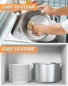 Cook N Home Stovetop Popcorn Popper with Crank, 6-Quart Aluminum Popcorn Pot, Silver