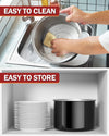 Cook N Home Stovetop Popcorn Popper with Crank, 6-Quart Aluminum Popcorn Pot, Black