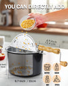 Cook N Home Stovetop Popcorn Popper with Crank, 6-Quart Aluminum Popcorn Pot, Black
