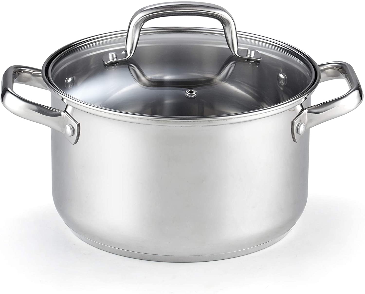 Cook N Home 16 qt. Stainless Steel Stock Pot with Glass Lid 02527