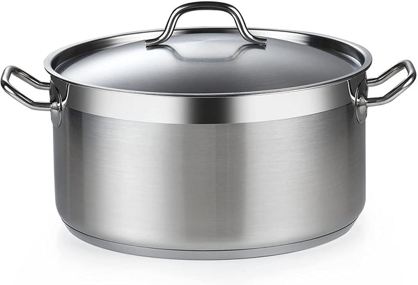 Cooks Standard Dutch Oven Casserole with Lid, 9 Quart Professional Stainless Steel Stockpots, Silver