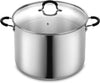 Cook N Home Stockpot Large pot Sauce Pot Induction Pot With Lid Professional Stainless Steel 24 Quart , with Stay-Cool Handles, silver