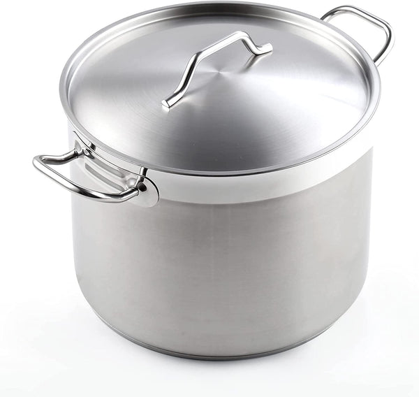 Cooks Standard Stockpots Stainless Steel, 24 Quart Professional Grade Stock Pot with Lid, Silver
