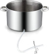Cooks Standard Canning Juice & Jelly Steamer Extractor 11 Quart/28cm Multipot Fruit & Vegetables Stainless Steel &Glass Lid, with 2 Hose, 1 Clamp
