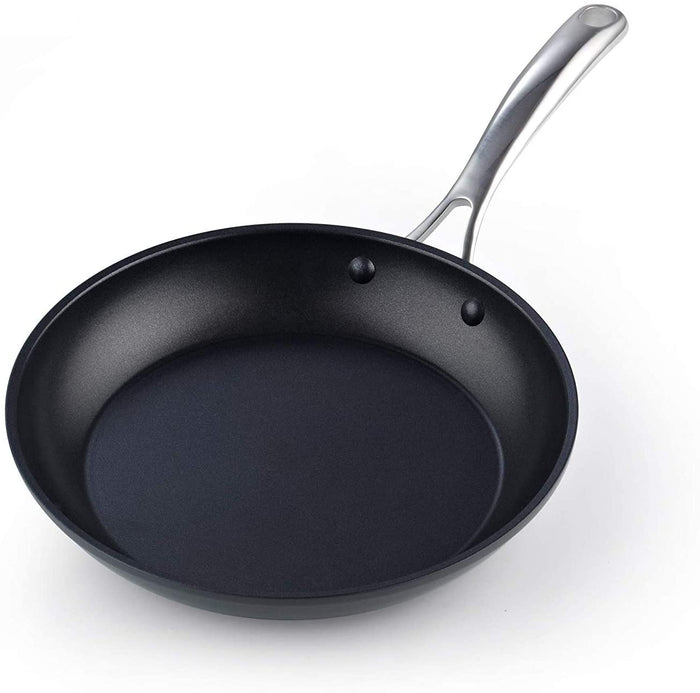 cook n home Cooks Standard Frying Omelet Pan Classic Hard Anodized Nonstick 10.5-Inch Sauté Skillet Egg Pan Black