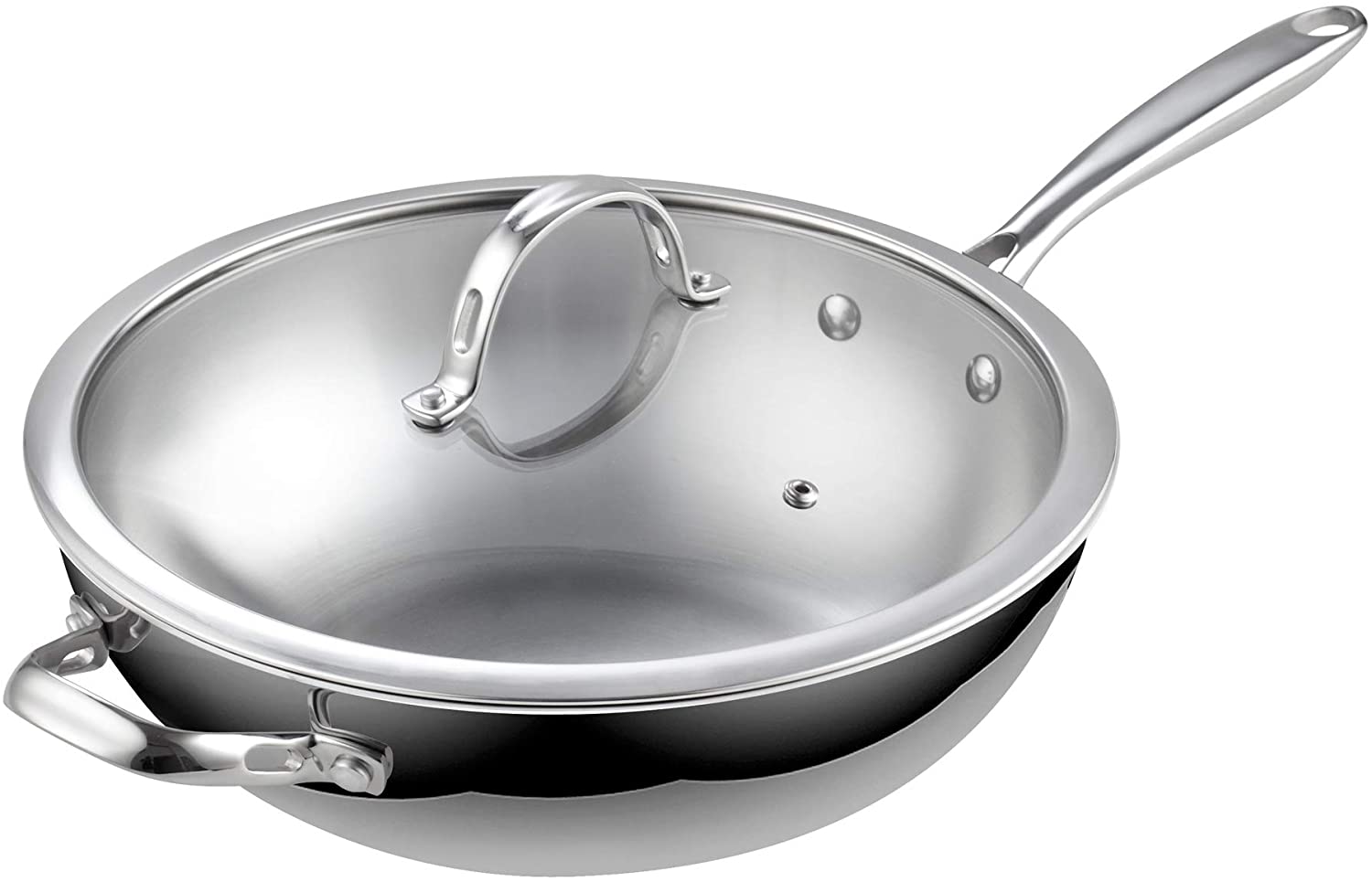Cooks Standard 12-inch Fry Pan with Dome Lid Multi-Ply Clad Stainless Steel  (As Is Item) - Bed Bath & Beyond - 32955721