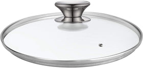 Cook N Home 02592 Tempered Glass Lid for Pan, 8-inch/20cm, Clear