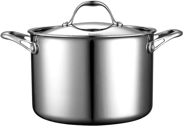 Cooks Standard 02684 Multi-Ply Clad Stainless Steel Cookware Set, 9 Piece, Silver