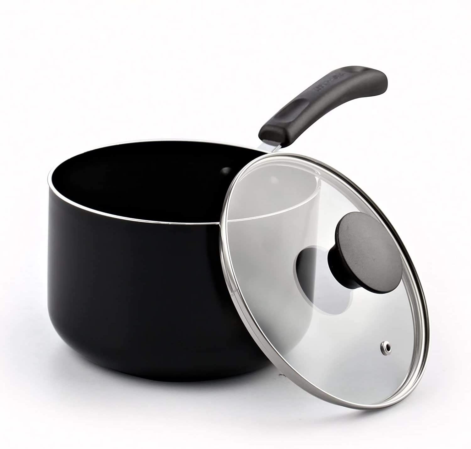 Cook N Home Nonstick Sauce Pan Set 1Qt and 2Qt, Multi-purpose Pots Set
