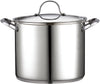 Cooks Standard Pasta Pot 18/10 Stainless Steel 12 Quart, Spaghetti Cooker Steamer Stock Pot Multipots with Strainer Insert, Stainless Steel Lid, 4-Piece Set