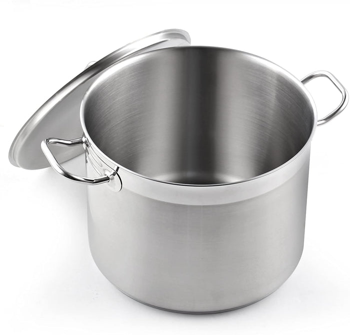 cook n home Cooks Standard Stockpots Stainless Steel 20 Quart Professional Grade Stock Pot with Lid Silver