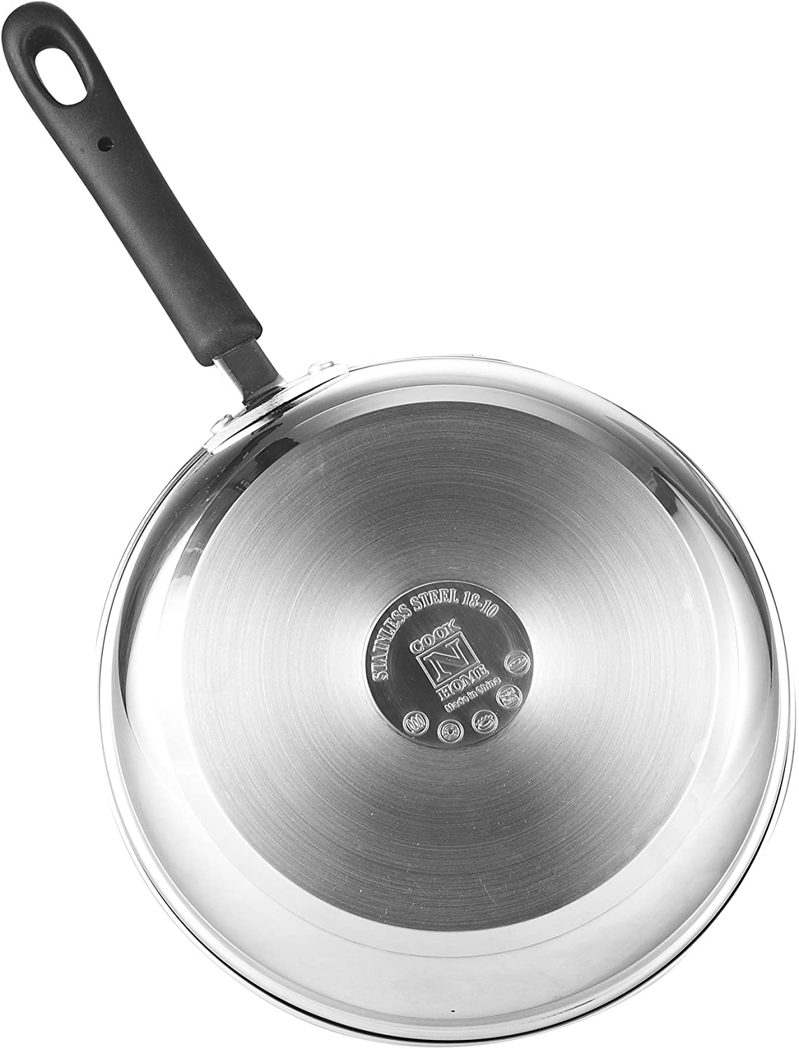 Cook N Home Saucepan Sauce Pot with Lid 1 Quart Stainless Steel