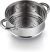 Cook N Home Stainless Steel Saucepan Double Boiler Steamer, 4Qt, Silver