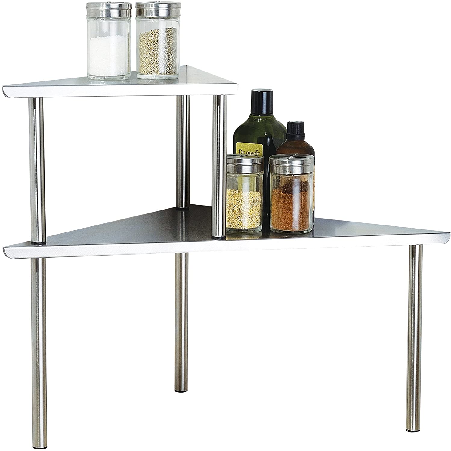 Cook N Home 2-Tier Stainless Steel Counter Storage Shelf Organizer