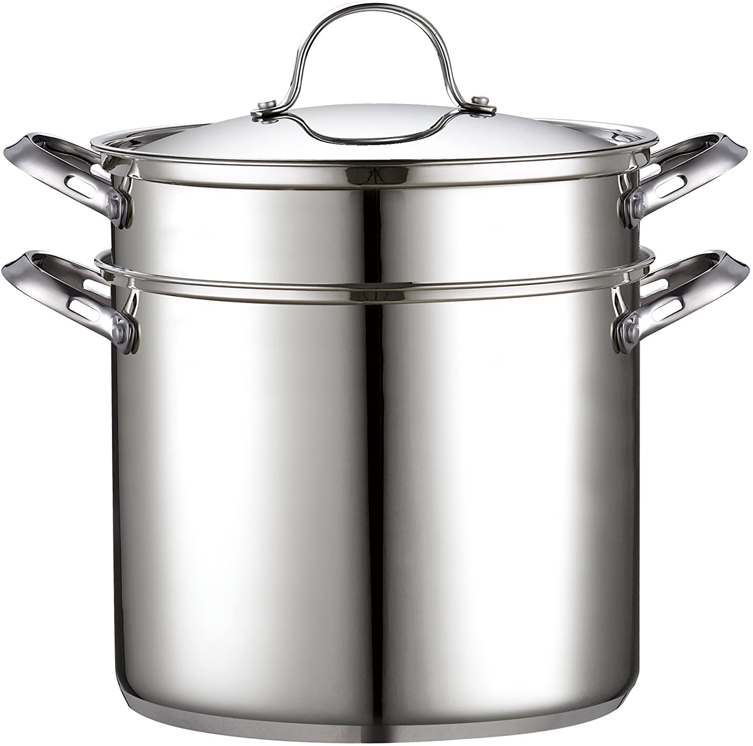 12 Quart Stock Pot Pasta Cooker With Strainer Stainless Steel