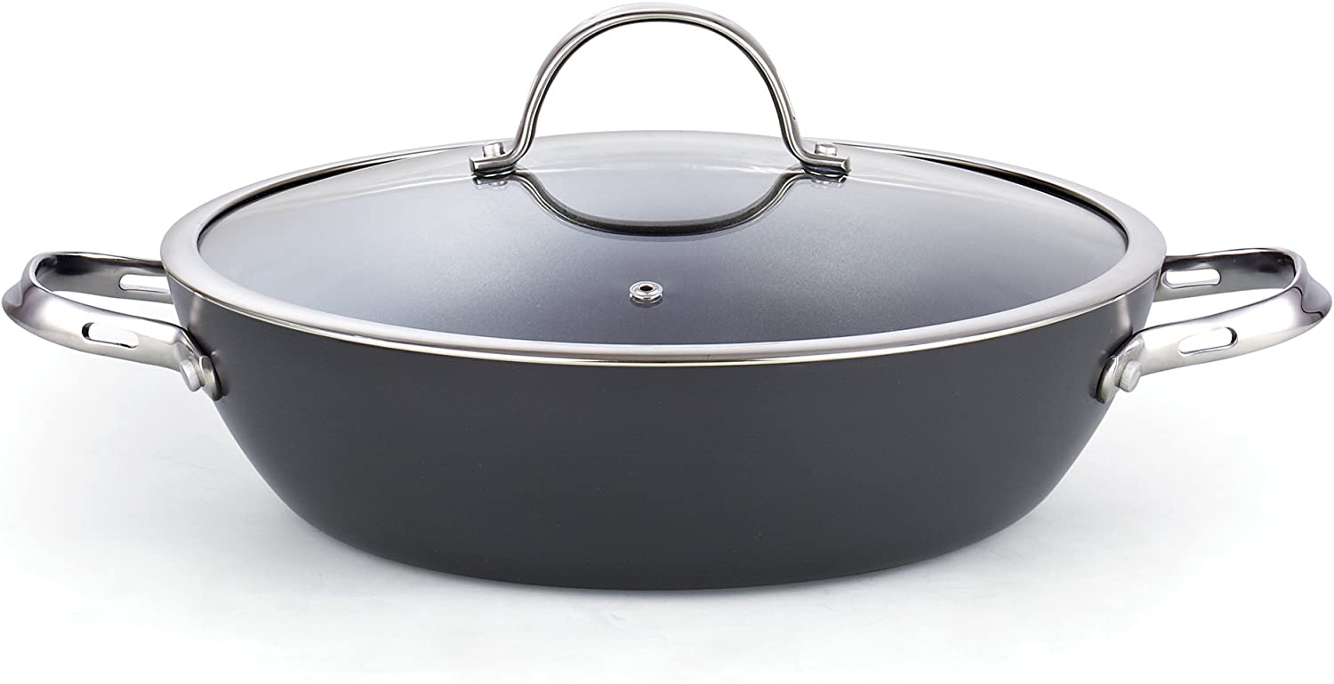 Cooks Standard Everyday Pan with Glass Lid, Chef's Pan 12-Inch
